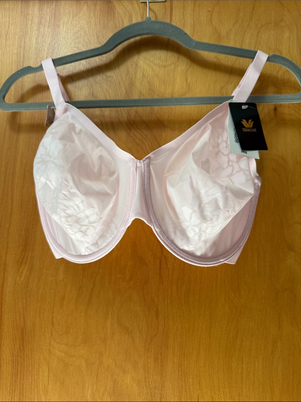 Wacoal Pale Pink Floral Jacquard Underwire Bra
